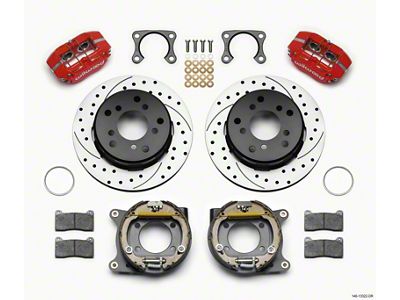 Wilwood Dynapro Lug Mount P/S Park Brake Kit Drilled Red - 140-13322-DR