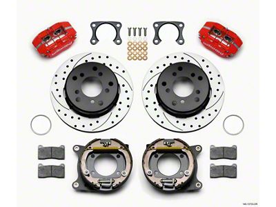 Wilwood Dynapro Lug Mount P/S Park Brake Kit Drilled Red - 140-13733-DR