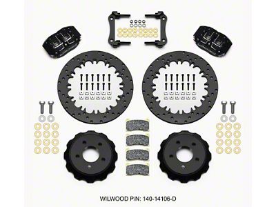 Wilwood Dynapro Radial Rear Drag Kit 12.90in Drilled 2015-Up Mustang - 140-14106-D