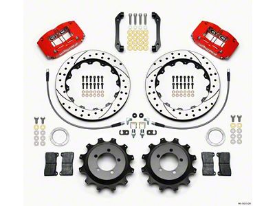 Wilwood Dynapro Radial Rear Kit 12.88in Drilled Red 2006-2007 Subaru - 140-13013-DR