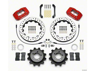 Wilwood Dynapro Radial Rear Kit 12.88in Drilled Red 2006-2007 Subaru - 140-13013-DR