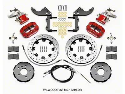 Wilwood Dynapro Radial4 / MC4 Rear Kit 12.19 Drilled Red - 140-15219-DR