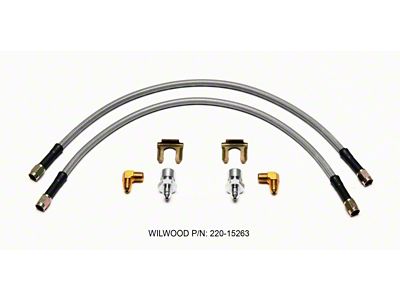 Wilwood Flexline Kit 18inch M10x1.50 IF 1/8-27 NPT 90 Degree - 220-15263