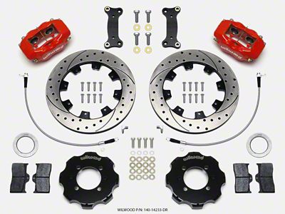 Wilwood Forged Dynalite Front Hat Kit 12.19in Drilled Red 2016-Up - 140-14233-DR
