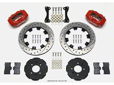 Wilwood Forged Dynalite Front Hat Kit 12.19in Drilled Red 94-01 - 140-6163-DR