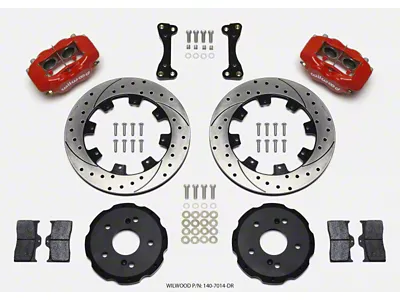 Wilwood Forged Dynalite Front Hat Kit 12.19in Drilled Red 02-06 - 140-7014-DR
