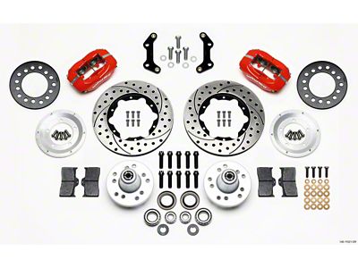 Wilwood Forged Dynalite Front Kit 11.00in Drilled Red 70-72 CDP - 140-11021-DR