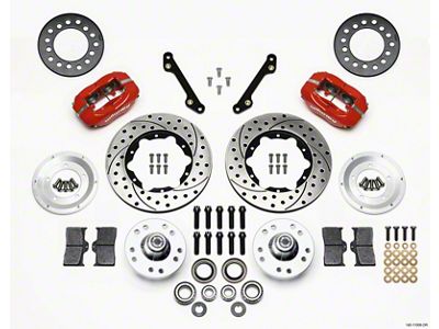 Wilwood Forged Dynalite Front Kit 11.00in Drilled Red 79-81 Camaro - 140-11008-DR
