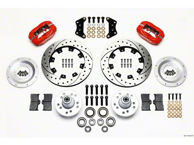 Wilwood Forged Dynalite Front Kit 12.19in Drill-Red Magnum Force Drop - 140-11547-DR