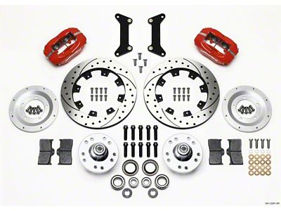 Wilwood Forged Dynalite Front Kit 12.19in Drilled Red 79-87 GM - 140-12297-DR