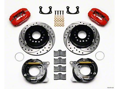 Wilwood Forged Dynalite P/S Park Brake Kit Drill Red New - 140-9791-DR