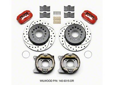 Wilwood Forged Dynalite P/S Park Brake Kit Drilled Red 12 - 140-9315-DR