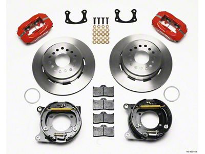 Wilwood Forged Dynalite P/S Park Brake Kit Red BOP Axle - 140-13511-R