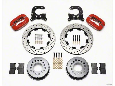Wilwood Forged Dynalite P/S Rear Kit Drilled Red Big Ford - 140-2114-DR