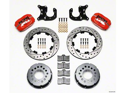 Wilwood Forged Dynalite P/S Rear Kit Drilled Red 8.8 - 140-3018-DR