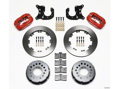Wilwood Forged Dynalite P/S Rear Kit Red 8.8 w/2.5in - 140-3018-R