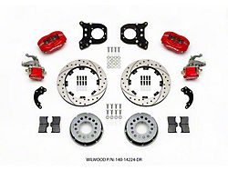 Wilwood Forged Dynalite P/S Rear Kit w/MC4 P-Brake Drill Red - 140-14224-DR