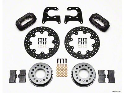 Wilwood Forged Dynalite Rear Drag Kit Drilled Rotor Big Ford - 140-0261-BD
