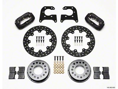 Wilwood Forged Dynalite Rear Drag Kit Drilled Rotor Big Ford - 140-3623-BD