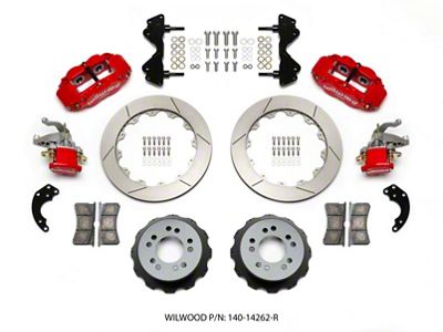 Wilwood Narrow Superlite 4R / MC4 Rear Kit 12.88 Red - 140-14262-R