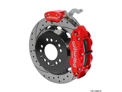 Wilwood Narrow Superlite 4R-MC4 Red Rear Kit 12.88in Drilled Rotor - 140-14883-DR