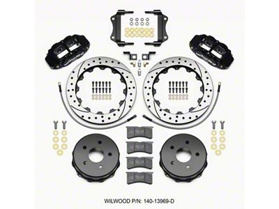 Wilwood Narrow Superlite 4R Rear Kit 12.88in Drilled 2007-up Jeep - 140-13969-D