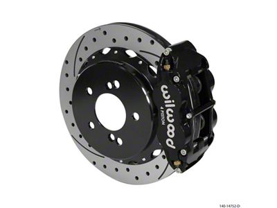 Wilwood Narrow Superlite 4R Rear Kit 12.88in Drilled/Slotted Black 00-06 - 140-14752-D