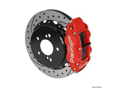 Wilwood Narrow Superlite 4R Rear Kit 12.88in Drilled/Slotted Red 00-06 - 140-14752-DR