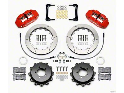 Wilwood Narrow Superlite 4R Rear Kit 12.88in Red 2008-2012 Subaru - 140-12877-R