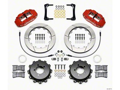 Wilwood Narrow Superlite 4R Rear Kit 12.88in Red 2008-2012 Subaru - 140-12877-R