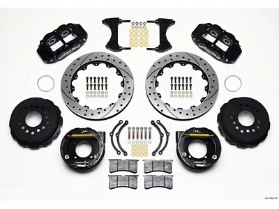 Wilwood Narrow Superlite 4R Rear P-Brk Kit 12.88in Drilled Chevy - 140-12964-D