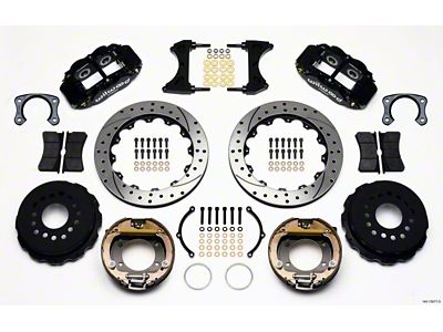 Wilwood Narrow Superlite 4R Rear P-Brk Kit 12.88in Drilled Big - 140-13677-D