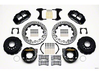 Wilwood Narrow Superlite 4R Rear P-Brk Kit 12.88in Drilled - 140-9215-D