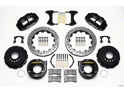 Wilwood Narrow Superlite 4R Rear P-Brk Kit 12.88in Drilled Big - 140-9218-D