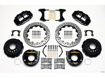 Wilwood Narrow Superlite 4R Rear P-Brk Kit 12.88in Drilled Big - 140-9219-D