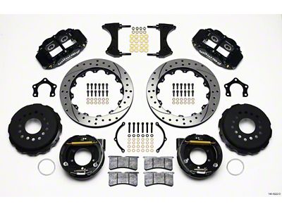 Wilwood Narrow Superlite 4R Rear P-Brk Kit 12.88in Drilled Mopar/Dana - 140-9222-D