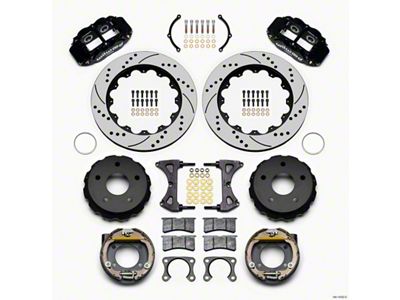 Wilwood Narrow Superlite 4R Rear P-Brk Kit 14.00in Drilled Small - 140-13332-D