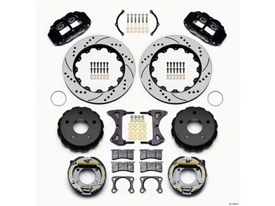 Wilwood Narrow Superlite 4R Rear P-Brk Kit 14.00in Drilled Big - 140-13666-D