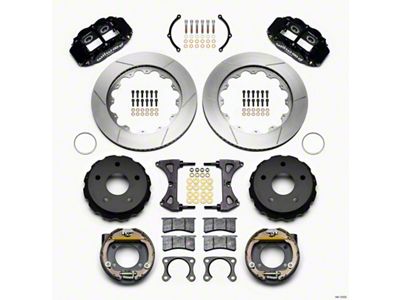 Wilwood Narrow Superlite 4R Rear P-Brk Kit 14.00in Small Ford - 140-13332