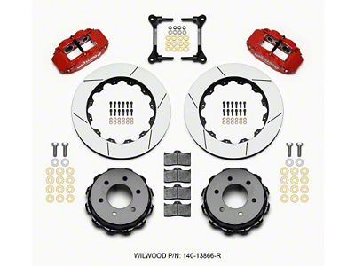 Wilwood Narrow Superlite 4R RearTruck Kit 14.25in Red 2012-Up Ford - 140-13866-R