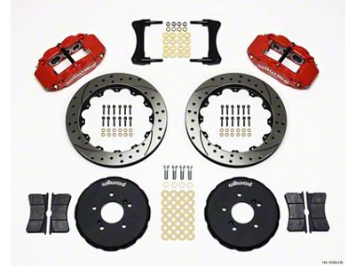 Wilwood Narrow Superlite 6R Front Hat Kit 12.88in Drill Red - 140-10309-DR
