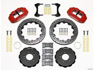 Wilwood Narrow Superlite 6R Front Hat Kit 12.88in Drill Red - 140-11978-DR