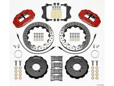 Wilwood Narrow Superlite 6R Front Hat Kit 12.88in Drill Red - 140-12789-DR