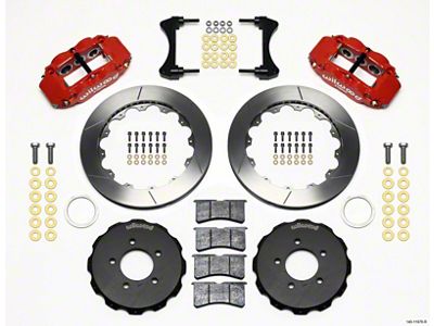 Wilwood Narrow Superlite 6R Front Hat Kit 12.88in Red 2006-Up - 140-11978-R