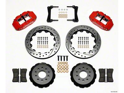 Wilwood Narrow Superlite 6R Front Hat Kit 13.06in Drill Red - 140-9109-DR