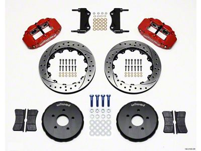 Wilwood Narrow Superlite 6R Front Hat Kit 13.06in Drill Red - 140-9190-DR
