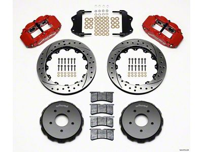 Wilwood Narrow Superlite 6R Front Hat Kit 13.06in Drilled Red - 140-8753-DR