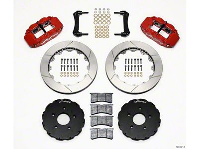 Wilwood Narrow Superlite 6R Front Hat Kit 13.06in Red 2005-up - 140-8921-R