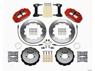 Wilwood Narrow Superlite 6R Front Hat Kit 13.06in Red 1999-2012 - 140-12874-R