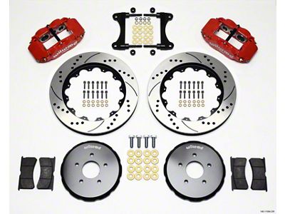 Wilwood Narrow Superlite 6R Front Hat Kit 14.00in Drill Red - 140-11584-DR